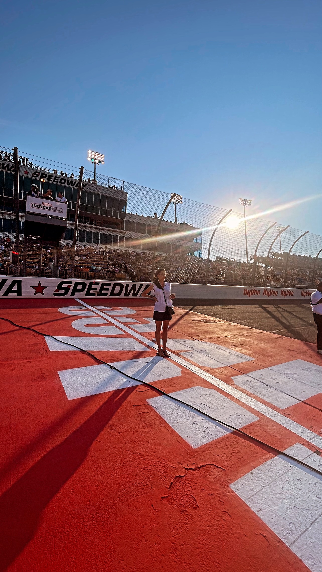Liliana Grace on the Iowa Speedway track