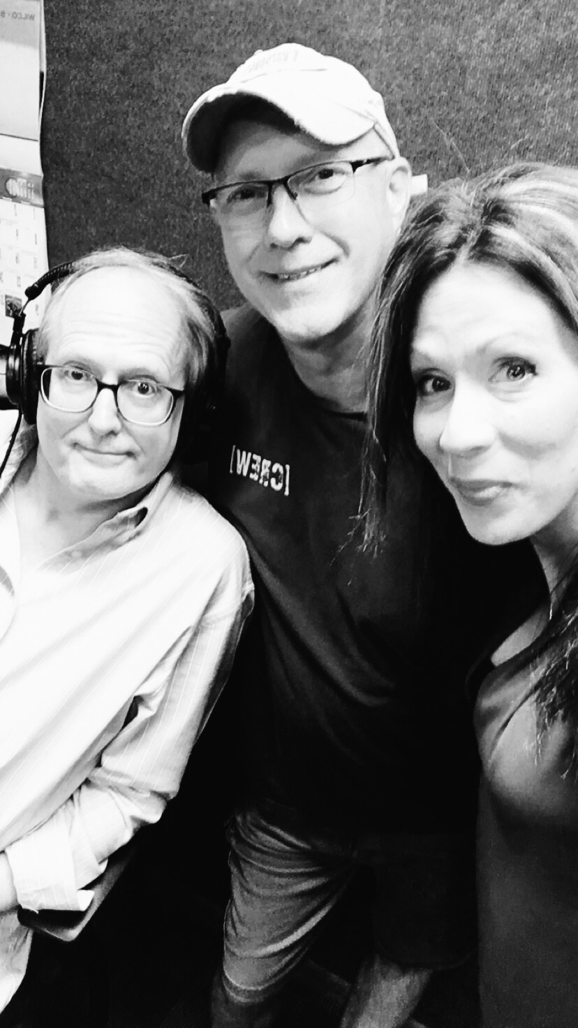 Liliana Grace with a radio production team